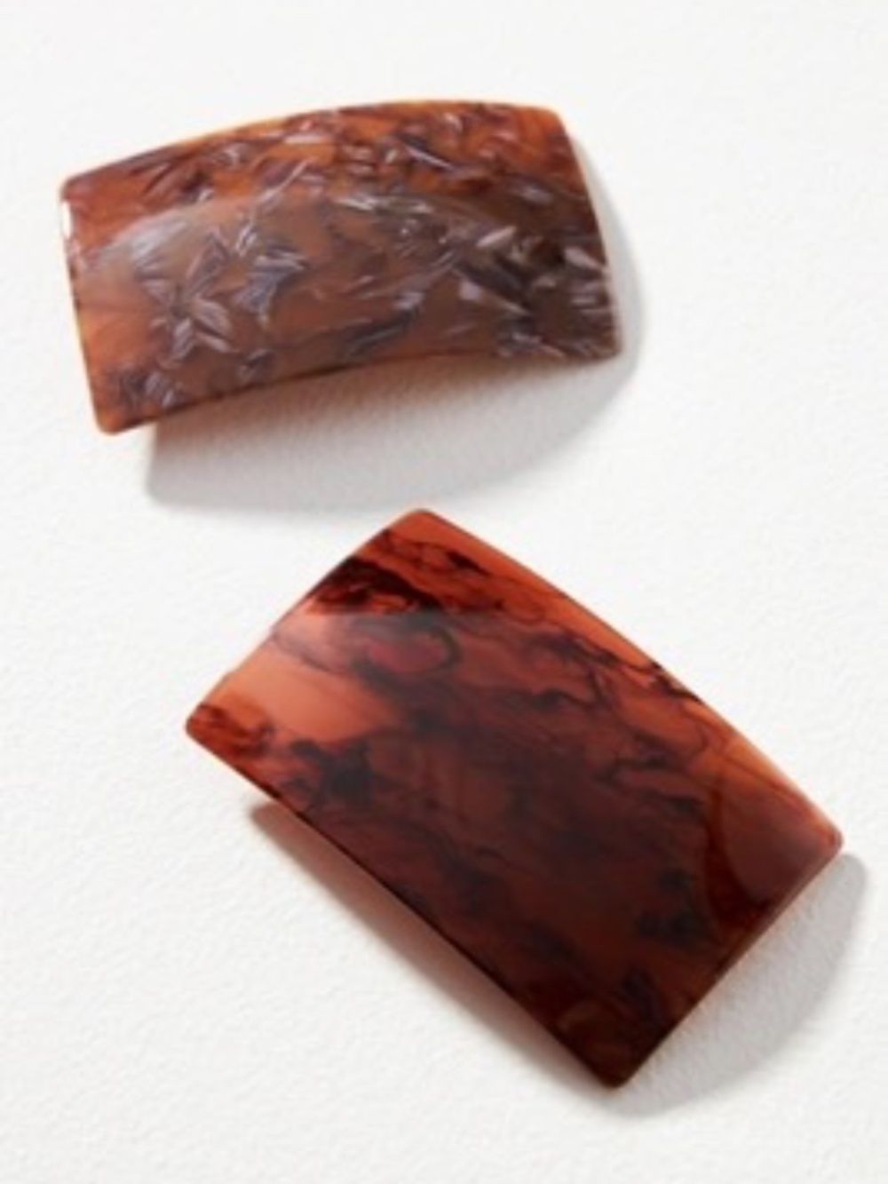 NWT Anthropologie Rectangular Resin Barrette Set